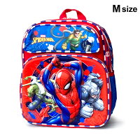 スパイダーマン -Mサイズ- 3Dモールド リュックサック キッズ 子供 男の子 グッズ 子ども バッグ バックパック 軽量 遠足 旅行 入園 入学 マーベル アメコミ