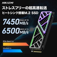HIKSEMI SSD 4TB ヒートシンク搭載 高耐久性(TBW:7200TB) NVMe SSD PCIe Gen 4.0×4 読み取り:7,450MB/s 書き込み:6,500MB/s PS5増設 内蔵 M.2 Type 2280 3D TLC NAND デスクトップPC ノートPC かんたん取付け 国内5年保証
