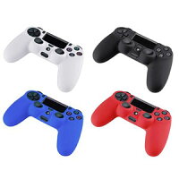 [送料無料] PS4 コントローラー カバー シリコン アンチダスト加工 汚れ防止 キズ防止 衝撃吸収 DUALSHOCK 4 専用 滑り止め 操作性向上 ブラック ホワイト ブルー レッド 互換 汎用