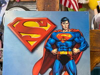 スーパーマン　マン・オブ・スティール　ブリキ看板　アメリカン雑貨　アメリカ雑貨　グッズ