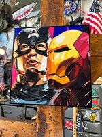 キャプテン・アメリカ　アイアンマン　ポップアートフレーム　#169　マーベル　アベンジャーズ　スティーブ・ロジャース　トニー・スターク　アメリカン雑貨　アメリカ雑貨　グッズ