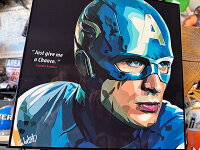 キャプテン・アメリカ　クリス・エヴァンス　ポップアートフレーム　（Just give me a Chance）　#254　マーベル　アベンジャーズ　スティーブ・ロジャース　アメリカン雑貨　アメリカ雑貨　グッズ