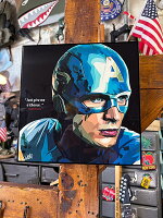 キャプテン・アメリカ　クリス・エヴァンス　ポップアートフレーム　（Just give me a Chance）　#254　マーベル　アベンジャーズ　スティーブ・ロジャース　アメリカン雑貨　アメリカ雑貨　グッズ