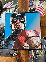 キャプテン・アメリカ　クリス・エヴァンス　ポップアートフレーム　（アイアンマンシールド）　#166　マーベル　アベンジャーズ　スティーブ・ロジャース　アメリカン雑貨　アメリカ雑貨　グッズ