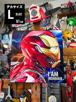 デカサイズ　Lサイズ　51cm　アイアンマン　ポップアートフレーム　（I　AM　IRONMAN）　アメリカン雑貨　アメリカ雑貨　グッズ