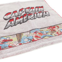 【ポイント10倍 & クーポン！】キャプテンアメリカ ハンドタオル ジャガードウォッシュタオル ビンテージ マーベル 丸眞 アメコミ キャラクター グッズ 通販 メール便可 [MARVELCorner] htcp