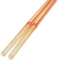 【ポイント10倍 & クーポン！】クリア箸 おはし 名探偵コナン 平次&和葉 ライトオレンジ 金正陶器 23cm 日本製 アニメ メール便可