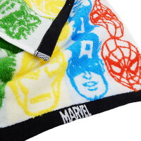 【ポイント10倍 & クーポン！】MARVEL ハンドタオル ジャガード ウォッシュタオル ヒーローズフェイス マーベル 丸眞 汗拭きタオル キャラクター グッズ メール便可 【MARVELCorner】 プレゼント 男の子 女の子 ギフト