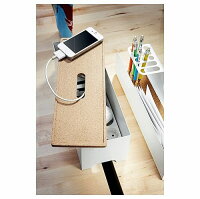 IKEA イケア ケーブルマネジメントボックス コルク ホワイト 白 n40203958 KVISSLE クヴィッスレ 収納 パソコン 周辺機器 PCアクセサリー 配線 コード 整理用品 おしゃれ シンプル 北欧 かわいい オフィス