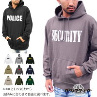 プルオーバー パーカー プリント メンズ レディース ドライ鹿の子 POLICE ARMY SECURITY　NAVY AIRFORCE MARINES 父の日 敬老の日 母の日 旦那 お揃い ペアコーデ