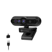 2K Windows Hello ウェブカメラ、Windows Hello 顔認識カメラ、会議やビデオ通話用の 2K USB ウェブカメラ、ノイズ低減マイク、自動光補正、84° 広視野角、スライド式プライバシーカバー、Microsoft Tea