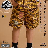【ジュラシック・ワールド】ショートパンツ ワッペン キッズ 子ども ボーイズ ガールズ ユニセックス ジュニア 100cm 110cm 120cm 130cm 140cm 150cm 160cm 春 夏 トレンド カジュアル シンプル【PAIRMANON STREET】