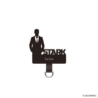 マーベル ストラップホルダー アイアンマン トニースターク キャラクター グッズ ブラック シルエット リング ぶら下げ 挟むだけ パーツ アクセサリー 金具 追加 全機種対応 取付用パーツ iPhone スマホ 携帯 Android アイホン PG-DSTHLD10IRM