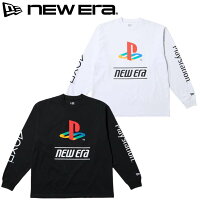 ニューエラ NEWERA 正規品 プレイステーション コラボ 長袖 Tシャツ 長袖Tシャツ ティーシャツ ロンT ロゴ 刺繍  PlayStation PS プレステ ゲーム グッズ メンズ レディース ユニセックス 大きいサイズ 白 ホワイト 黒 ブラック 14693220 14693221 M L LL XL 2L XXL 3L