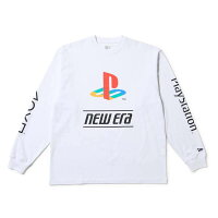 ニューエラ NEWERA 正規品 プレイステーション コラボ 長袖 Tシャツ 長袖Tシャツ ティーシャツ ロンT ロゴ 刺繍  PlayStation PS プレステ ゲーム グッズ メンズ レディース ユニセックス 大きいサイズ 白 ホワイト 黒 ブラック 14693220 14693221 M L LL XL 2L XXL 3L
