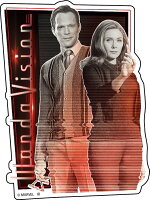 MARVEL マーベル WandaVision ワンダヴィジョン ダイカットステッカーA ヴィジョン スカーレット・ウィッチ ワンダ・マキシモフ IS-691 インロック
