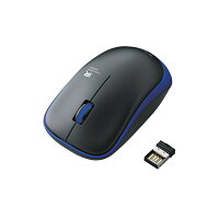 エレコム 無線マウス 静音マウス ワイヤレスマウス カチカチしない 静音 マウス 省電力 IR LED 無線 3ボタン ワイヤレス マウス Mサイズ ブラック×ブルー Windows11 対応 ELECOM M-IR07DRSBU