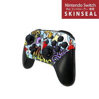Nintendo Switch 用 PROコントローラ 専用 スキンシール ニンテンドー スイッチ プロコン 専用 デザインスキンシール 全面セット カバー ケース 保護 フィルム ステッカー デコ アクセサリー igstore 008487 カラフル　ペンキ　インク　パンク