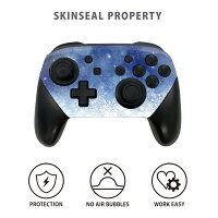 Nintendo Switch 用 PROコントローラ 専用 スキンシール ニンテンドー スイッチ プロコン 専用 デザインスキンシール 全面セット カバー ケース 保護 フィルム ステッカー デコ アクセサリー igstore 012838 雪　空　夜空