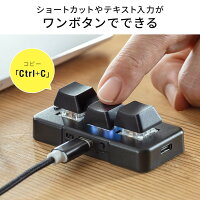 プログラマブルキーボード ミニ3キー 片手キーボード 左手デバイス ゲーミング キーボード メカニカル 青軸 割付 バックライト付き 有線接続 ブラック EZ4-SKB075