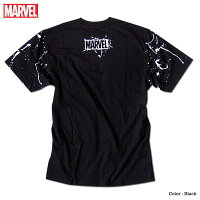 マーベルTシャツ メンズ スパイダーマン tシャツ ペイント ドリッピング 半袖 キャラクター MARVEL レディース アメコミ ダンス ユニセックス ペアルック ブラック 誕生日プレゼント ギフト ベノム【メール便送料無料】