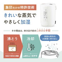 【ふるさと納税】加湿器 スチーム式加湿器 象印 EE-RU50-WA / 家電 卓上 コンパクト 加熱式 蒸気式 静音 お手入れ簡単 フィルター フィルターレス フィルター不要 おしゃれ 8畳 ギフト プレゼント 贈答 国産 日本製 / 大阪府藤井寺市/象印フレスコ株式会社[BLAA009]