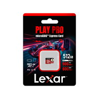 正規代理店【Switch2対応】 Lexar PLAY PRO microSDXC Expressカード 512GB 高性能 高速ゲーミング向け マイクロSDカード microSD Ex 最大読取900MB/s UHS-I UHS-II 互換 V30 microSDXCカード Nintendo Switch2 SDカード 最大容量 制限付き永久保証
