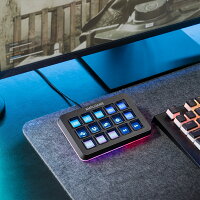 【公式ブランド・1年保証】ストリームデック Stream Controller Deck ストリームコントローラー ゲーミングキーボード ショートカット 15キー配列 Stream 左手デバイス ショートカットキー登録 ホットキー アプリ起動 スチームデック FIFINE Ampligame D6