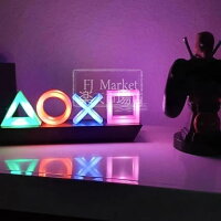 アイコンライト ゲーム アイコン ランプ 卓上ライト PS5 PS4 プレステ グッズ PlayStation プレイステーション 标志 間接照明 LEDライト ゲーミング デスク インテリア 雰囲気作り USB/電池式 ギフト プレゼント