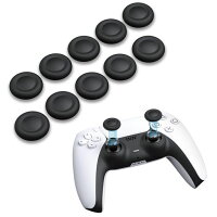 NEWDERY PS5 コントローラー 交換用スティックキャップ 10個キット PS4 コントローラー/PS5 コントローラー/PS5 コントローラー Edge ハンドル 交換用ジョイスティックキャップ 周辺機器 ホコリ…