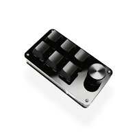 左手デバイス 左手キーボード 片手 6キー ロータリーノブ プログラマブルキーボード 有線 ゲーミング メカニカル Windows対応 KM-L6B1K
