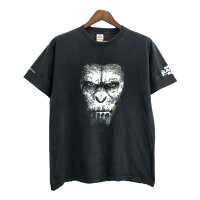 The Dawn Of The Planet Of The Apes 猿の惑星:新世紀 半袖Tシャツ ムービー ブラック(メンズ L)中古 古着 U1364