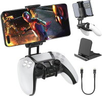 [OIVO] PS5スマホホルダー PS5対応コントローラー用スマホホルダー iPhone・Android対応 リモートプレイ用スマホスタンド 320°回転調整可能