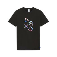 【公式ライセンスグッズ】メンズ PUMA x PlayStation グラフィック 半袖 Tシャツ PUMA Black