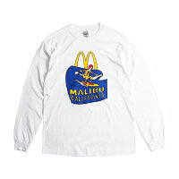 【クーポン配布中】マクドナルド 長袖 Tシャツ 波乗りドナルド マリブ店限定 ホワイト BIG SIZE(大きいサイズ メンズ レディース S-XXXL McDonald’s ロンT 海外買い付け スーベニア)