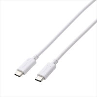 【代引不可】USB Type-C ケーブル USB-C to USB-C USB2.0 2m PD 60W 急速充電 PS5 PS4 コントローラー 外付け HDD SSD 等 USB C 機器対応 転送 充電ケーブル ホワイト エレコム GM-CC20WH