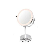 【クーポン配布中!】在庫あり!!【送料無料】真実の鏡Luxe-両面型 EC005LXAC-5X LED ライト メイク 女優鏡 アイキャッチ メイク ミラー 置鏡 拡大鏡 プロ仕様 エステ 調色 ギフト リュクス 高級感 インテリア おしゃれ ホテル 女優ミラー 卓上ミラー 卓上鏡
