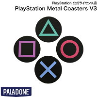 PALADONE Metal Coasters V3 / PlayStation 公式ライセンス品 # MSY4134PSV3 パラドン (キッチン雑貨) コースター プレステ グッズ プレゼント