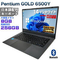 【エントリー最大5000P】【新品】14インチワイド液晶 フルHD ノートパソコン office付き Intel Pentium GOLD 6500Y メモリ8GB M.2 SATA SSD256GB USB3.0 HDMI WEBカメラ Bluetooth 無線LAN Windows11 JIS規格 日本語配列キーボード ノートPC win11初心者本付 【NC14J】