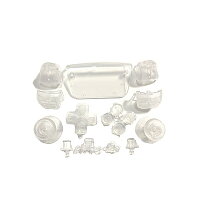 PS5 用 カスタム Mod キット 交換用ボタン クリア 無地【メール便のみ送料無料】ドライバー無し・説明書無し Playstation 5 コントローラー用セット 部品 パーツ 修理部品 修復ツール ※※全てのPS5には装着できません。