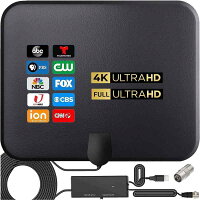 テレビアンテナ｜【2025年人気】室内アンテナ 地デジアンテナ ブースター 内蔵 高感度 高性能4K HD TV 600KM受信範囲無料視聴 防水 USB式給電 5Mケーブル F型 UHF VHF兼容 车 户外・室内用 設置簡単