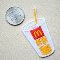 ワッペン マクドナルド カップ MW-026 ワッペン アイロン ブランド 通販 アップリケ ブレザー シャツ エンブレム アルファベット イニシャル ミリタリー カンパニー 名前 キャラクター