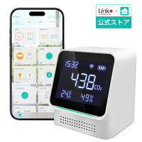 【スーパーSALE 6/4(木)20時スタート!】eAir3 二酸化炭素濃度計 リンクジャパン 温湿度計 CO2測定器 CO2センサー 二酸化炭素センサー ワイヤレス 充電式 NDIRセンサー CO2濃度測定器 多機能 温度 湿度 小型 換気提示高精度 アラート機【HomeLink対応】送料無料