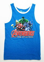 ◎【 マーベル/MARVEL 】『 THE AVENGERS AGE OF ULTLRON (BL) / プリント タンク 』 タンクトップ ノースリーブ 日本未発売 アベンジャーズ キャンプテンアメリカ ハルク マイティソー アイアンマン ホークアイ スパイダーマン アントマン アメ雑 雑貨