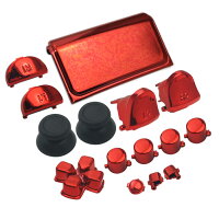 PS4 コントローラー カスタムパーツ メタルレッド メッキ 改造 おしゃれ かっこいい アクセサリ カスタム パーツ プレステ4 playstation4 プレイステーション4