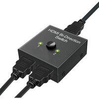 HDMI切替器 分配器 双方向セレクター 4K 1080p対応 1入力2出力 2入力1出力 電源不要 手動切り替え器 ゲーム機 Xbox One PS4 PS5 Switch スイッチ HDT 液晶テレビ対応