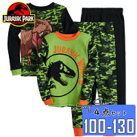 【楽天スーパーSALE★割引商品】ジュラシック・ワールド パジャマ 2着 4点セット 長袖 長ズボン 恐竜 子供用 キャラクター 寝巻き 90 100 110 120 130