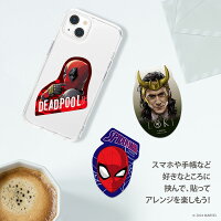 ステッカー シール マーベル キャラクター アイアンマン スパイダーマン ヴェノム ロキ デッドプール ウルヴァリン MARVEL アベンジャーズ マイティ・ソー エックスメン ローガン アレンジ カスタム デコ グッズ スマホ スマートフォン iPhone アイフォン