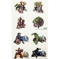 アベンジャーズ タトゥーシール (8ピース) 14662 アイアンマン キャプテン・アメリカ TATOO タトゥー シール シート ボディシール MARVEL ディズニー Disney パーティー ハロウィン グッズ おまつり 夏祭り 景品 プレゼント 輸入品 インポート メール便配送
