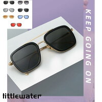 クラシックレトロ 四角眼鏡 サングラス アイアンマン Tony Stark 金属製 男性 Iron Manモデル サングラス トニースタークスパイダーマンアイアンマンメガネ